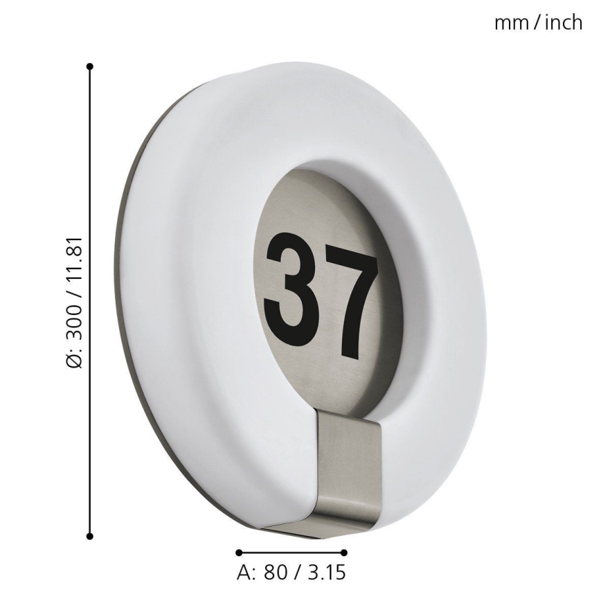 Eglo 98145 - LED Podświetlany numer domu MARCHESA-C LED/15W/230V IP44