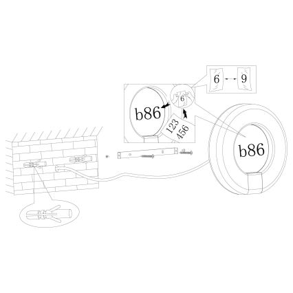 Eglo - LED Numer domu LED/15W/230V IP44