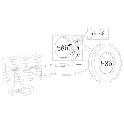 Eglo - LED Numer domu LED/15W/230V IP44