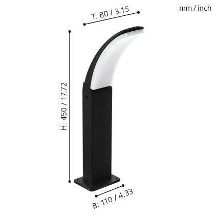 Eglo - LED Lampa zewnętrzna LED/11W/230V IP4wysokość 450