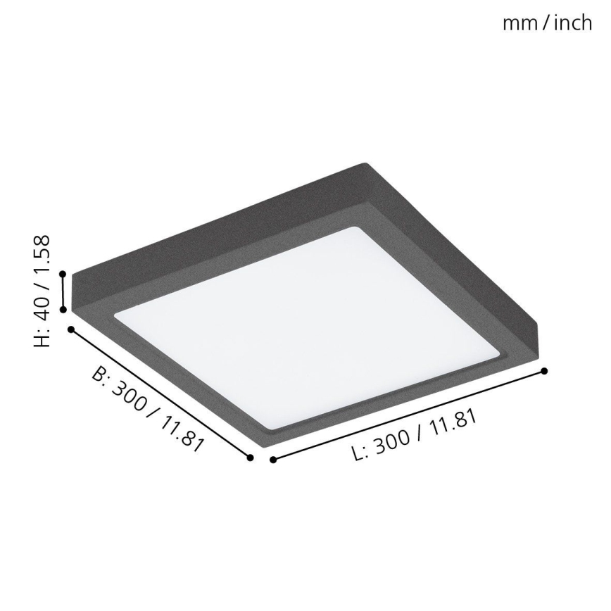 Eglo - LED Zewnętrzna lampa z funkcją ściemniania ARGOLIS-C LED/22W/230V IP44 Bluetooth