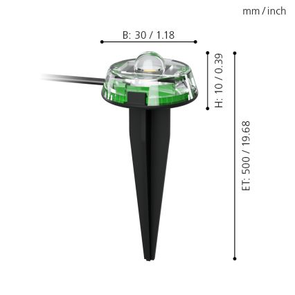 Eglo - LED zewnętrzny łańcuch dekoracyjny 9xLED 10m IP65 ciepła biel