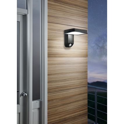 Eglo - LED Solarne oświetlenie ścienne z czujnikiem LED/4,5W/3,7V 2200 mAh IP44