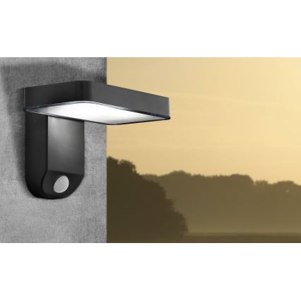Eglo - LED Solarne oświetlenie ścienne z czujnikiem LED/4,5W/3,7V 2200 mAh IP44