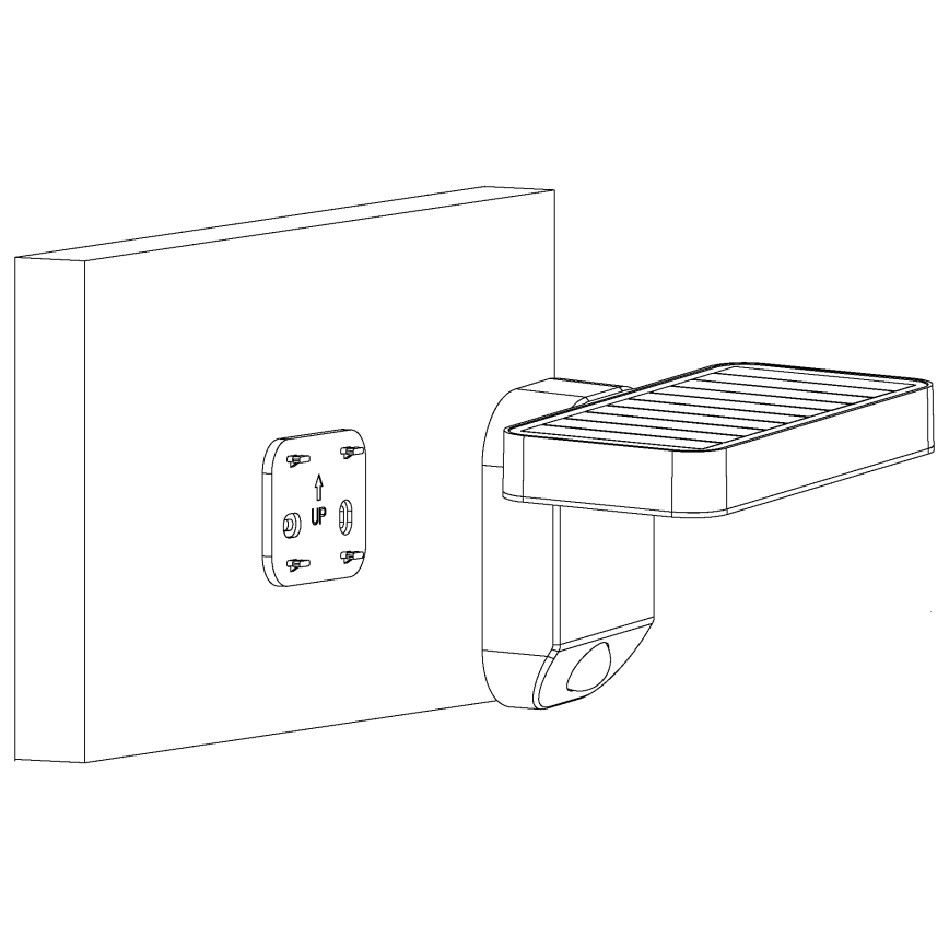 Eglo - LED Solarne oświetlenie ścienne z czujnikiem LED/4,5W/3,7V 2200 mAh IP44