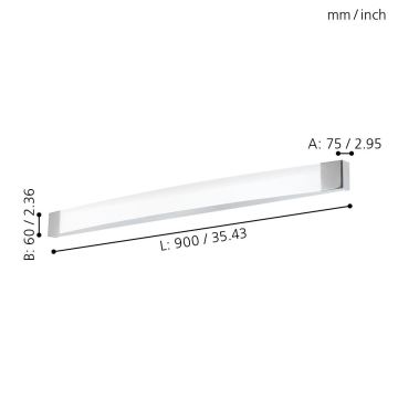 Eglo - LED Kinkiet łazienkowy LED/24W/230V IP44