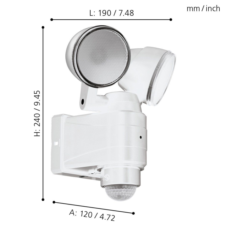 Eglo - LED Oświetlenie zewnętrzne z czujnikiem 2xLED/4W/4xLR1 IP44