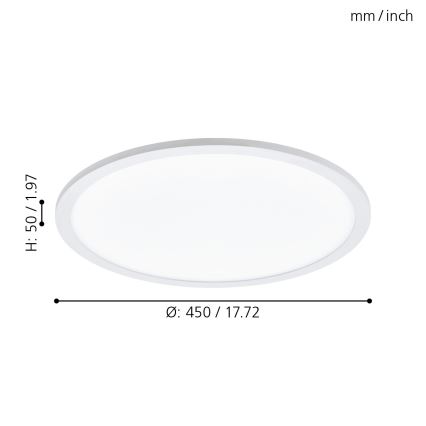Eglo - LED Plafon ściemnialny LED/19,5W/230V + pilot