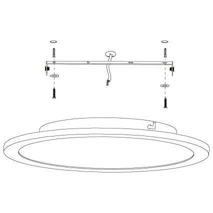 Eglo - LED Plafon ściemnialny LED/19,5W/230V + pilot