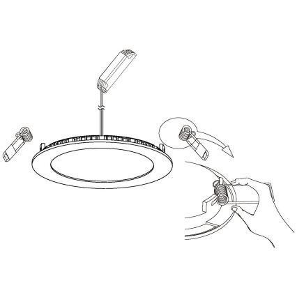 Eglo - LED Ściemnialna oprawa wpuszczana LED/5W/230V + ZS