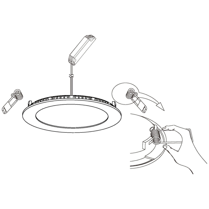 Eglo - ściemnialna wpuszczana oprawa sufitowa LED 5W/230V z pilotem, śr. 12 cm