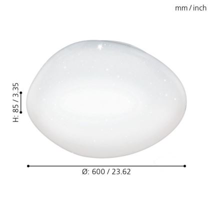 Eglo - LED Plafon ściemnialny LED/36W/230V + pilot