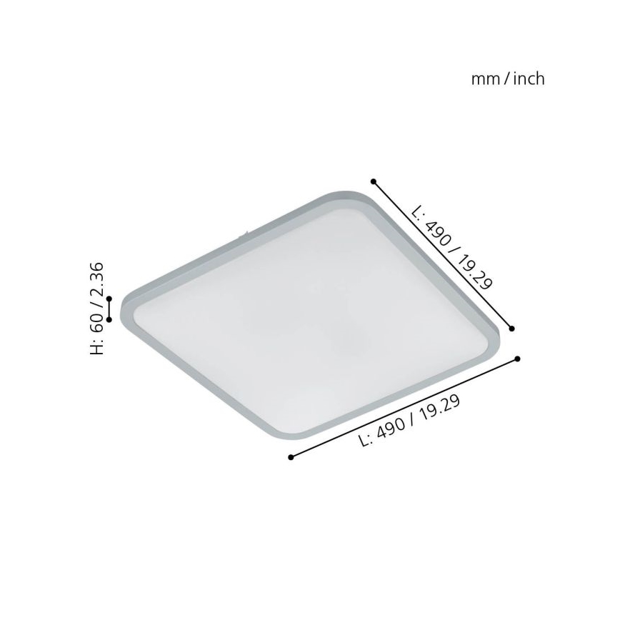 Eglo - LED Regulowane oświetlenie sufitowe LED/30W/230V + pilot do zdalnego sterowania