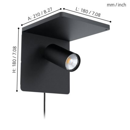 Eglo - LED Kinkiet 1xGU10/5W/230V