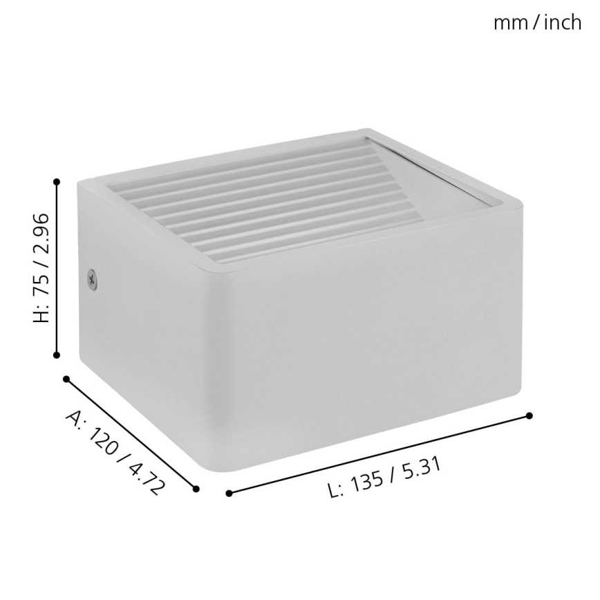 Eglo - LED Kinkiet zewnętrzny LED/6W/230V IP55
