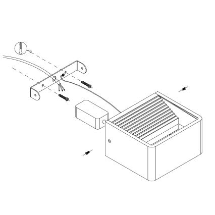 Eglo - LED Kinkiet zewnętrzny LED/6W/230V IP55