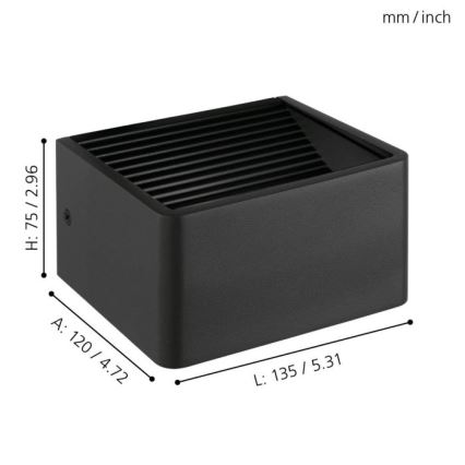 Eglo - LED Kinkiet zewnętrzny LED/6W/230V IP44