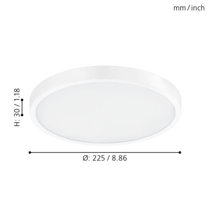 Eglo - ściemnialna lampa sufitowa LED/14W/230V + pilot Ø 22,5 cm
