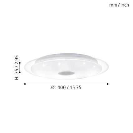 Eglo - LED Plafon ściemnialny LED/24W/230V + pilot