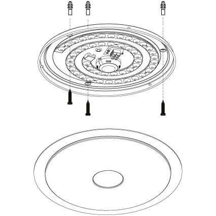 Eglo - LED Plafon ściemnialny LED/24W/230V + pilot