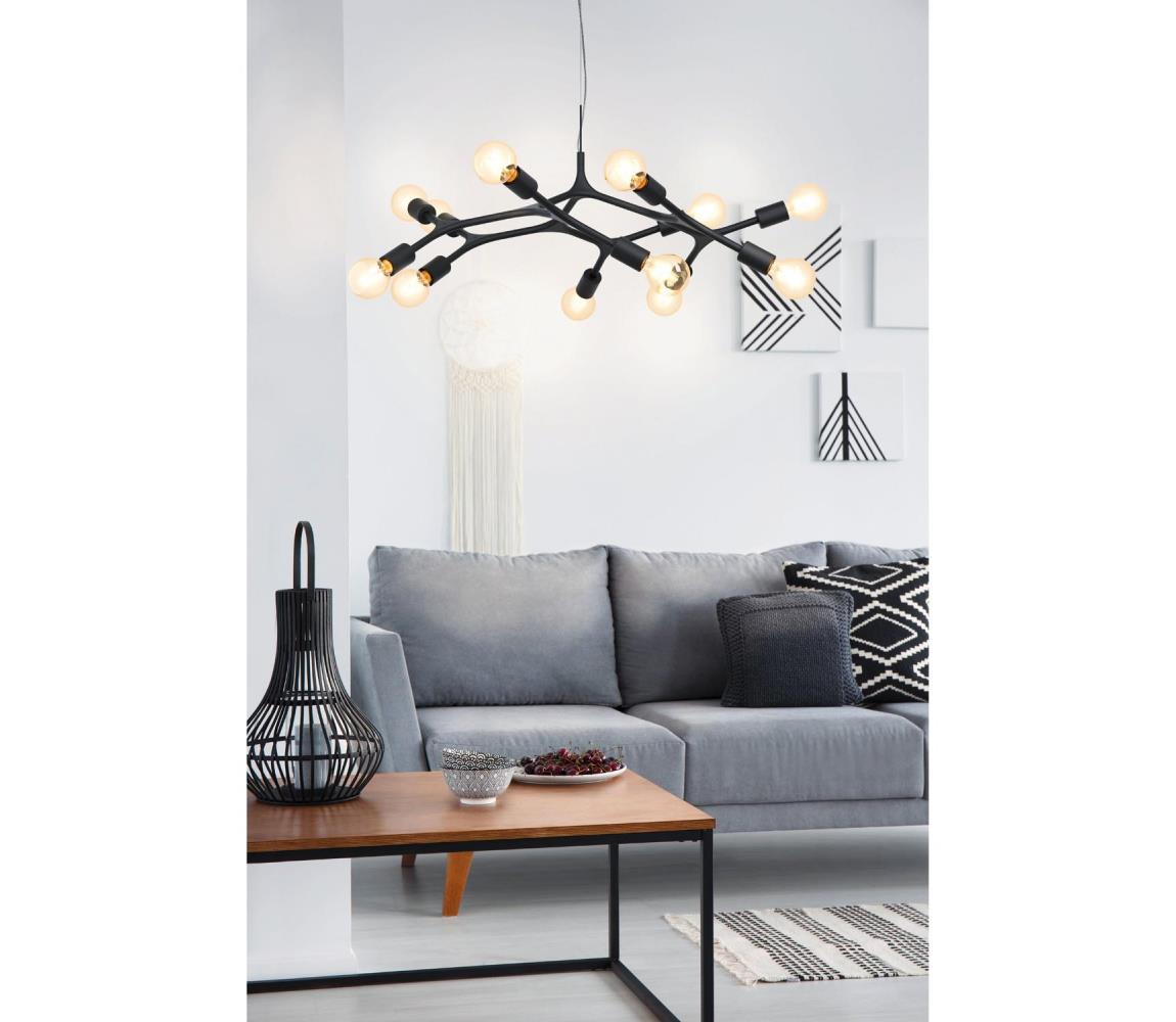Eglo 98347 - Żyrandol na lince BOCADELLA 12xE27/60W/230V