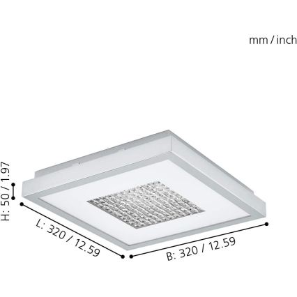 Eglo 98369 - ściemnialna lampa sufitowa LED PESCATE LED/24W/230V