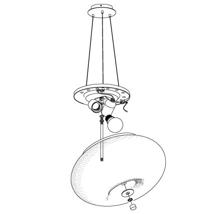 Eglo - Lampa sufitowa LED RGB ściemnialna na linkach OPTICA-C LED/21W/230V śr. 37,5 cm
