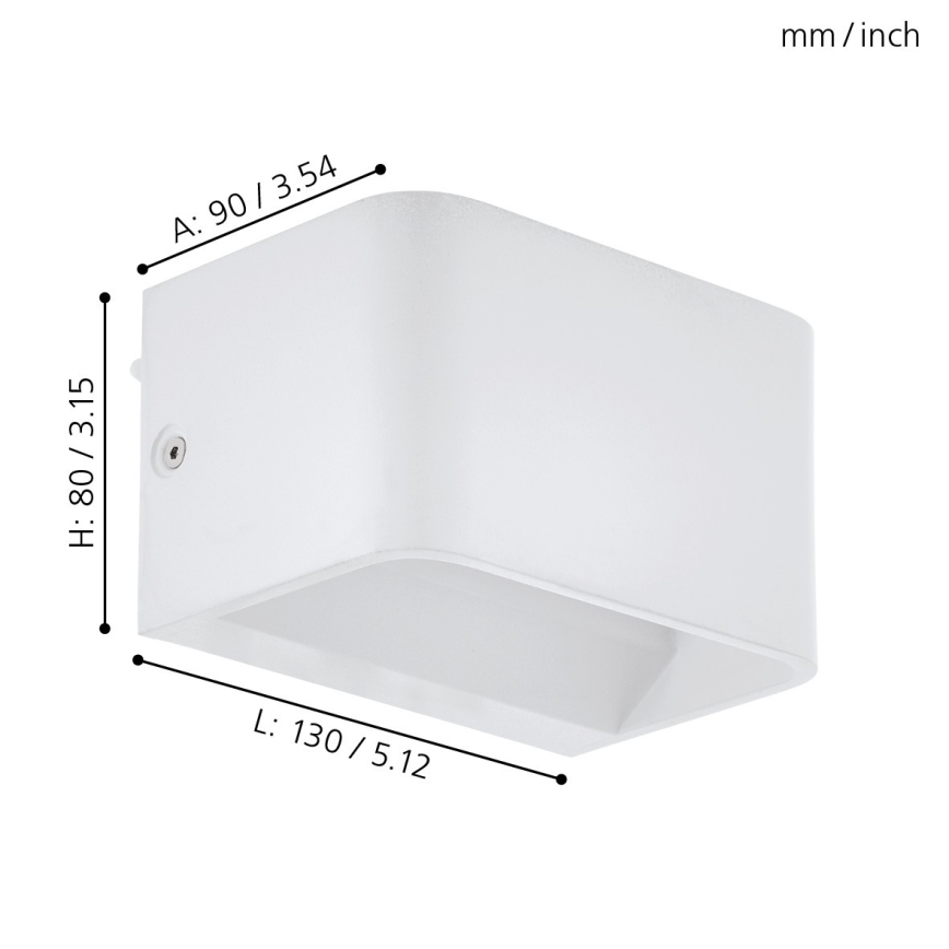 Eglo - LED Kinkiet LED/6W/230V 3000K białe