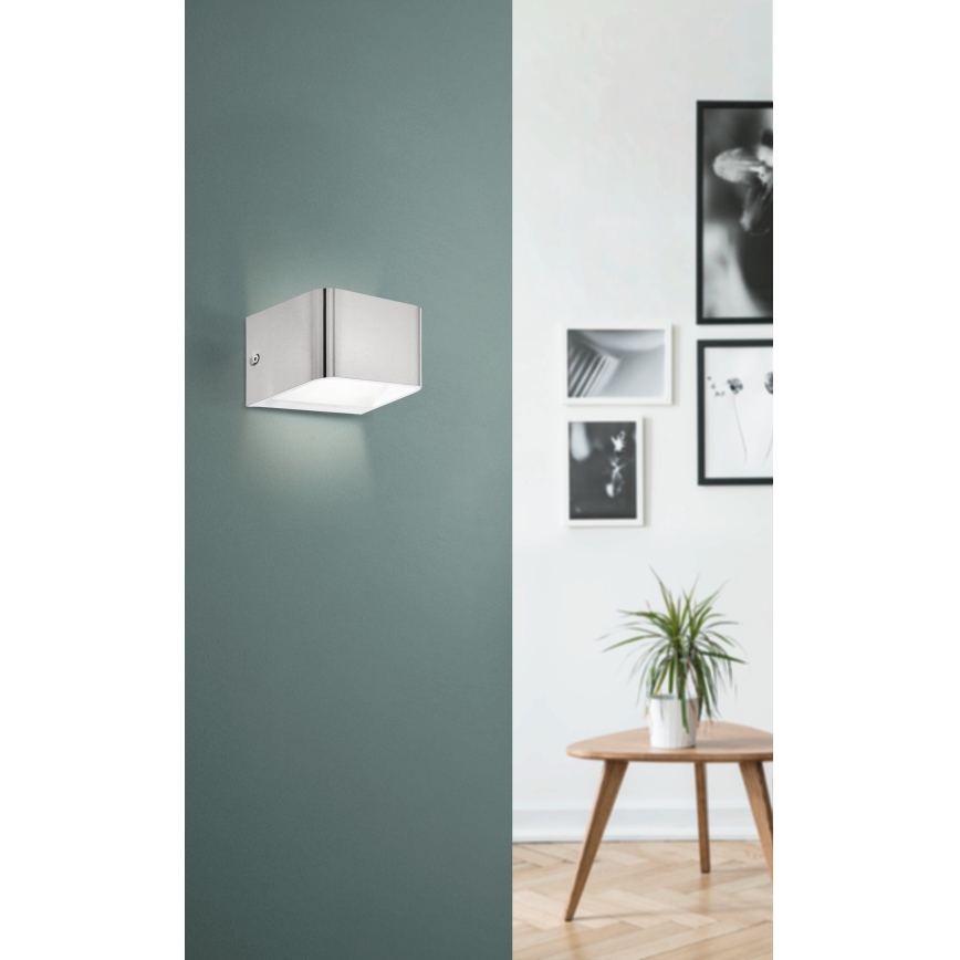 Eglo - LED Kinkiet LED/6W/230V 3000K matowy chrom