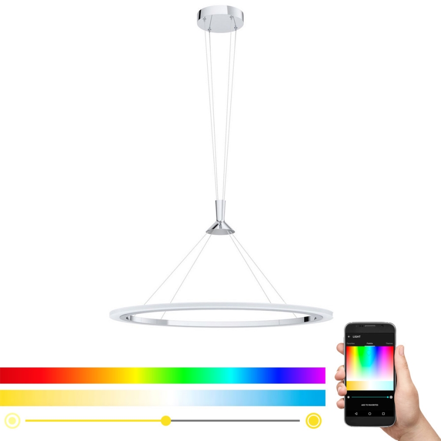 Eglo - LED RGB Ściemnialny żyrandol na lince HORNITOS-C LED/37W/230V + zdalne sterowanie