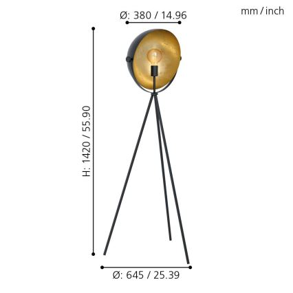 Eglo - Lampa podłogowa 1xE27/40W/230V