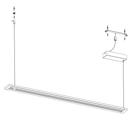 Eglo - LED Żyrandol na lince LED/27W/230V