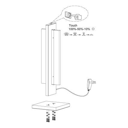 Eglo - LED Lampa stołowa ściemnialna  LED/15W/230V