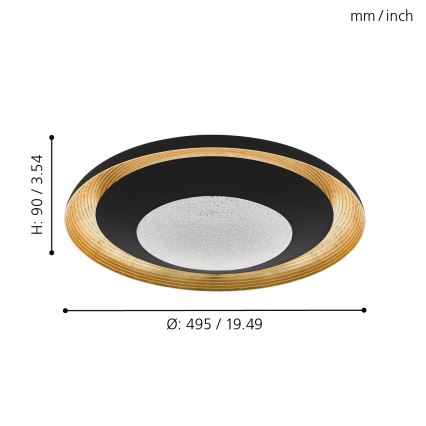 Eglo - LED Plafon ściemnialny LED/24,5W/230V + ZS