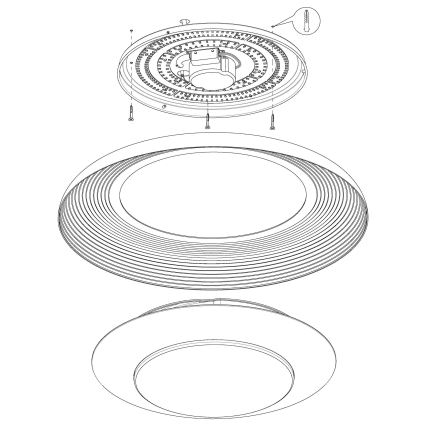 Eglo - LED Plafon ściemnialny LED/24,5W/230V + ZS