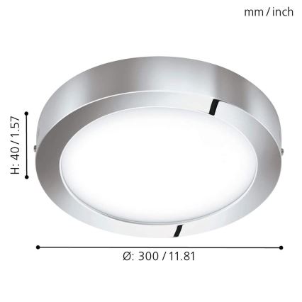 Eglo - LED RGB Plafon ściemnialny FUEVA-C LED/21W/230V