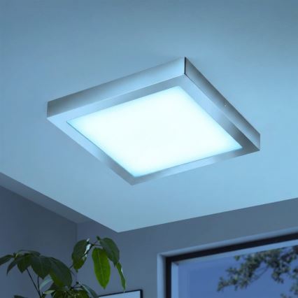 Eglo - LED RGBW ściemnialna lampa sufitowa FUEVA-C LED/21W/230V Bluetooth IP44 30x30 cm