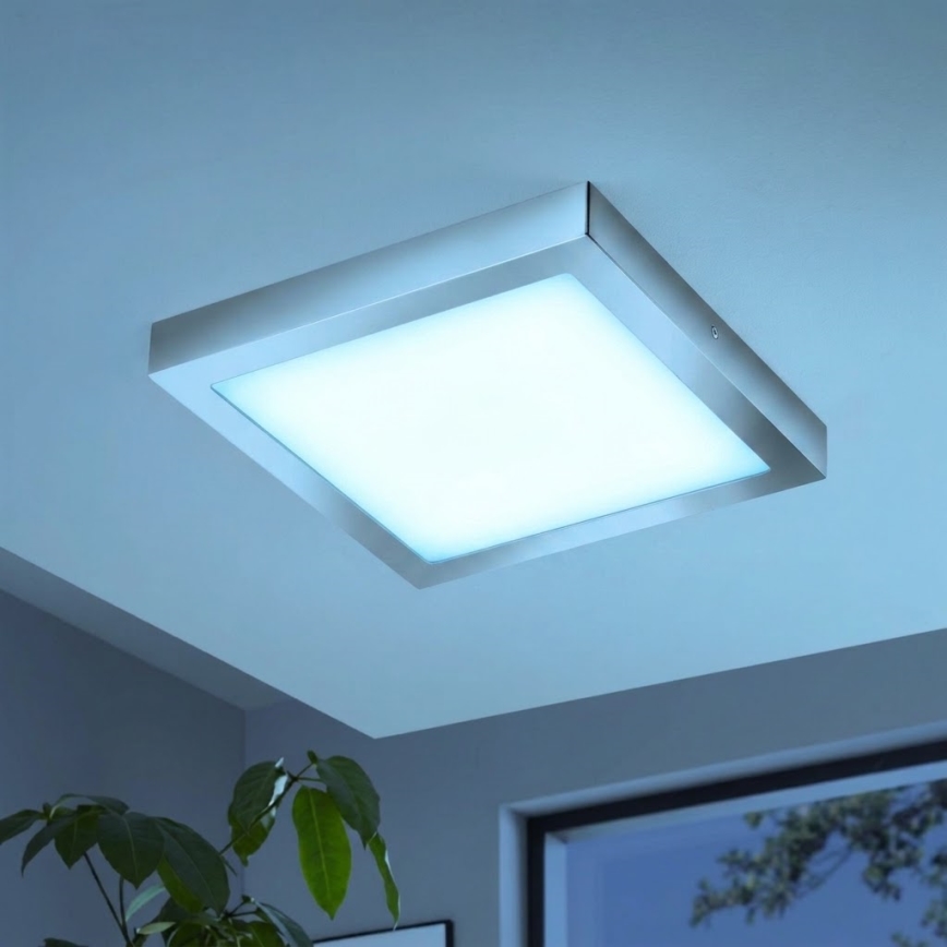 Eglo - LED RGBW ściemnialna lampa sufitowa FUEVA-C LED/21W/230V Bluetooth IP44 30x30 cm