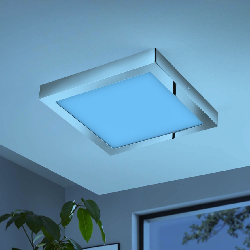 Eglo - LED RGBW ściemnialna lampa sufitowa FUEVA-C LED/21W/230V Bluetooth IP44 30x30 cm