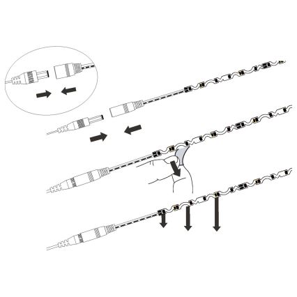 Eglo - Taśma LED LED/9,6W/230V/24V 2m