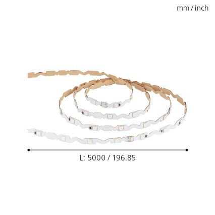 Eglo - LED RGB ściemnialny pasek STRIPE LED/19,5W/230V/24V + pilot 5m