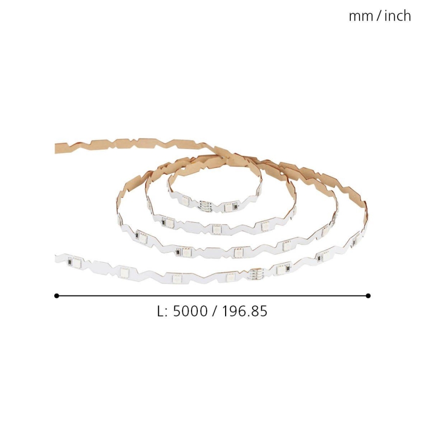 Eglo - LED RGB ściemnialny pasek STRIPE LED/19,5W/230V/24V + pilot 5m