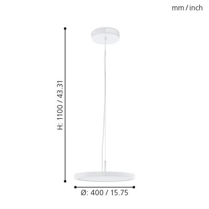 Eglo - LED RGB Ściemnialny żyrandol na lince CERIGNOLA-C LED/21W/230V + ZS