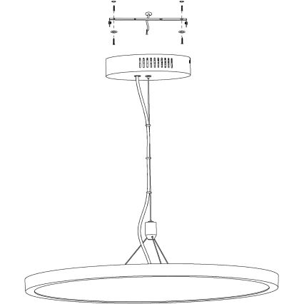 Eglo - LED RGB Ściemnialny żyrandol na lince CERIGNOLA-C LED/32W/230V + pilot