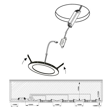 Eglo - ZESTAW 3x LED Łazienkowa oprawa wpuszczana FUEVA 1xLED/2,8W/230V IP44 chrom błyszczący