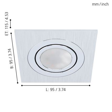 Eglo - LED Oprawa wpuszczana 1xGU10/5W/230V