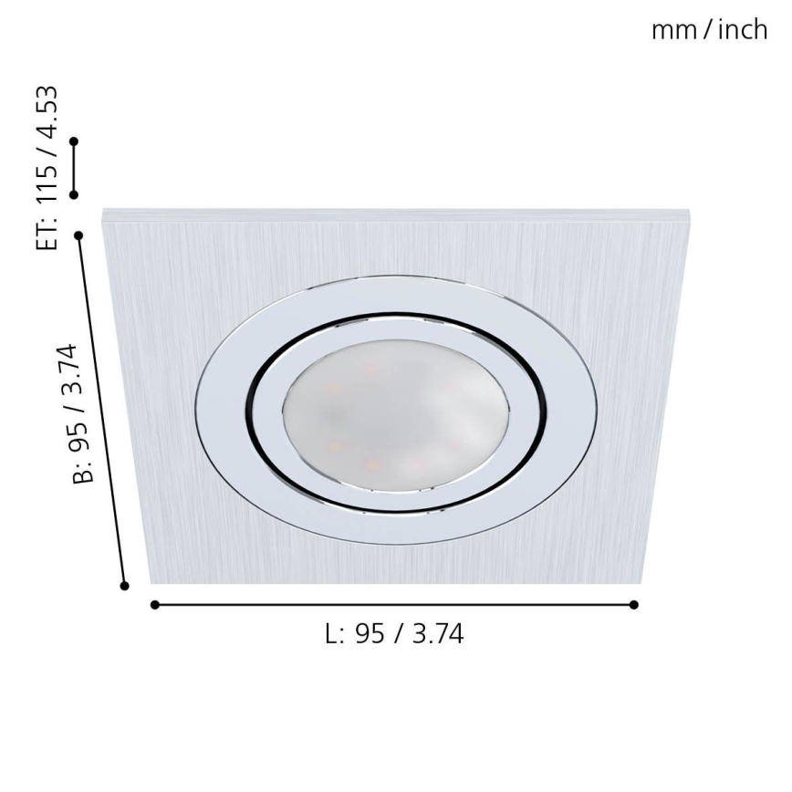 Eglo - LED Oprawa wpuszczana 1xGU10/5W/230V