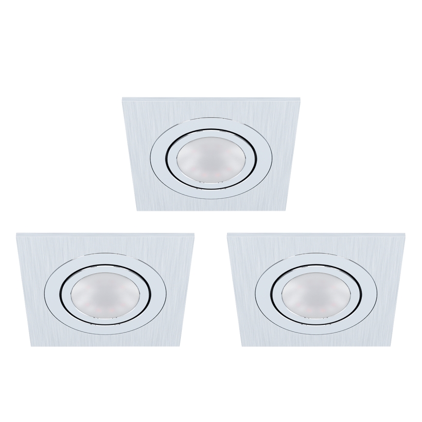 Eglo - ZESTAW 3xLED Oprawa wpuszczana AREITIO 3xGU10/5W/230V