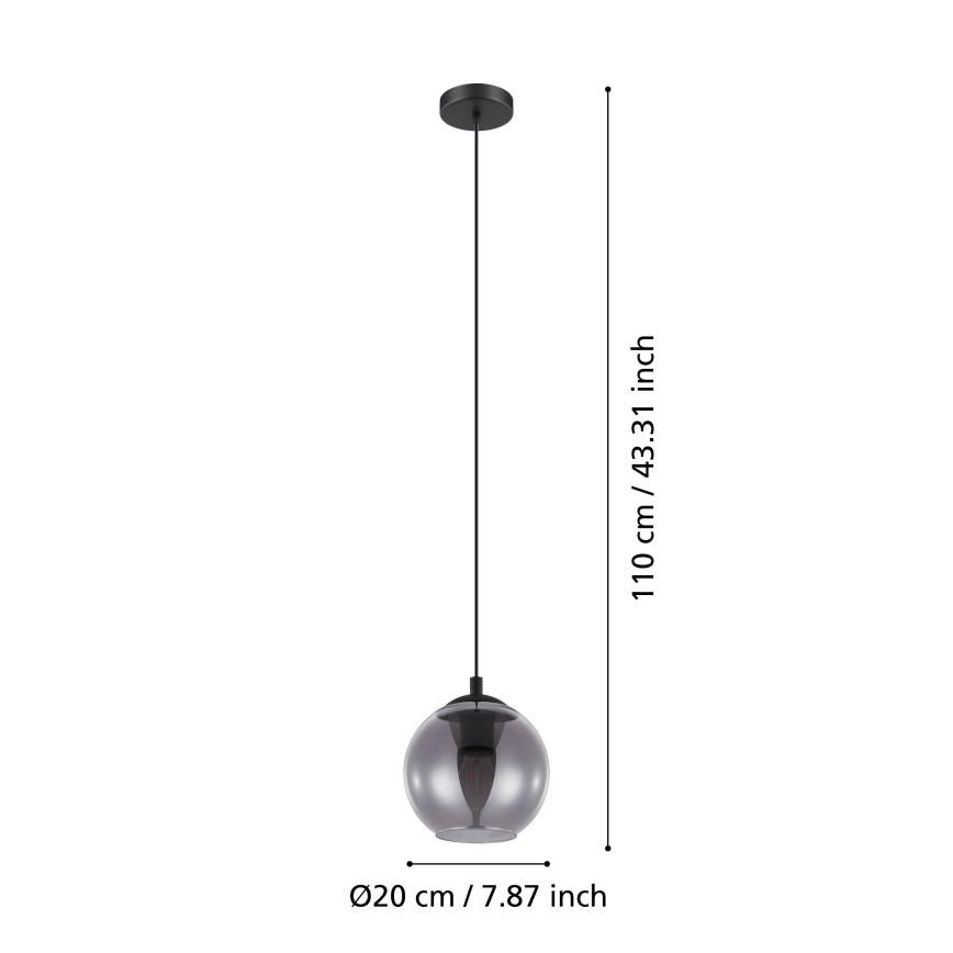 Eglo - Żyrandol na lince 1xE27/40W/230V