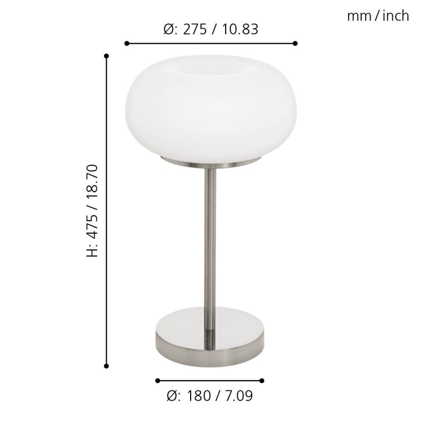 Eglo - LED RGB Lampa ściemnialna stołowa OPTICA-C LED/16W/230V śr. 27,5 cm